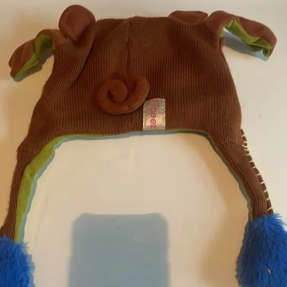 Flipeez Huggie monkey fun winter hat boys girls fleece knit beanie kids - Picture 12 of 16